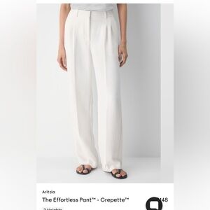 Aritzia Effortless Pants - Birch White